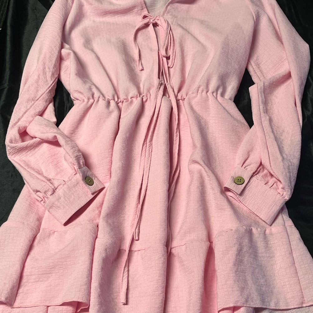 SHEIN Pink Long Sleeve Dress